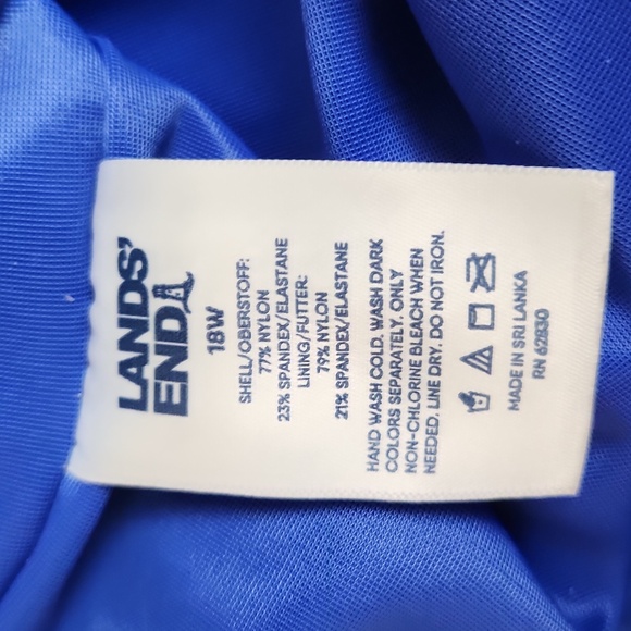 Lands End Plus Striped Tankini,  Bottoms, and Skirted Bottom 3 Pc Set EUC 🏖 - Picture 11 of 15